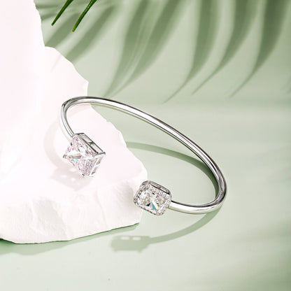 925 Sterling Silver Opening Bracelet Women's High Sense