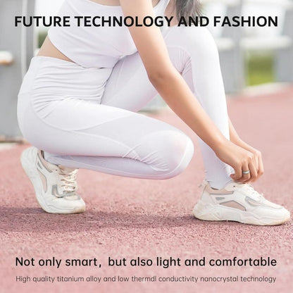 2025 New Silver Edge Diamond Smart Ring Fitness Tracker