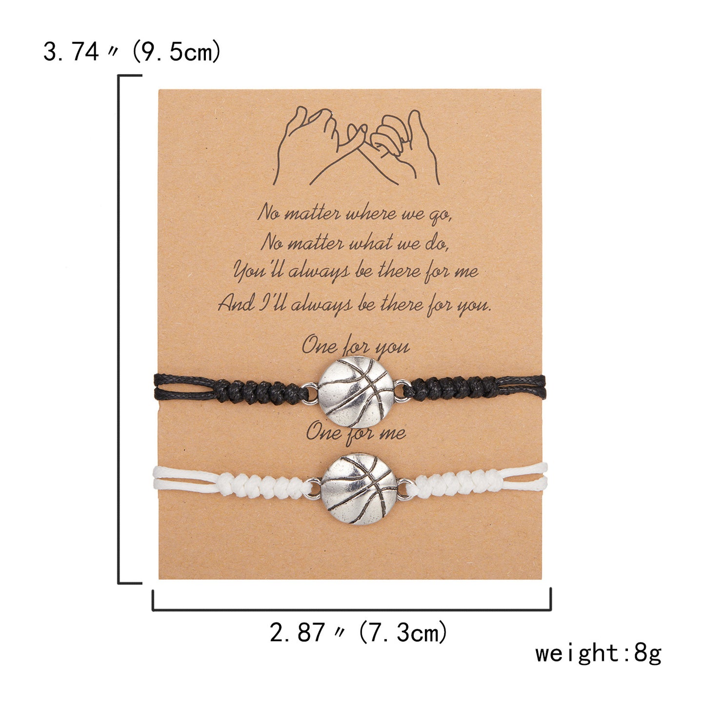 Black And White Mixed Color Basketball Bracelet