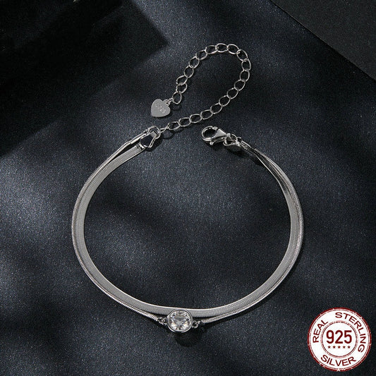 50 Points Shining Moissanite Double Layer Bracelet