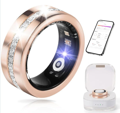 2025 New Rose Gold Diamond Smart Ring