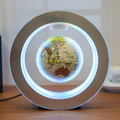Round LED World Map Floating Globe Magnetic Levitation Light Anti Gravity Magic Shopmisty
