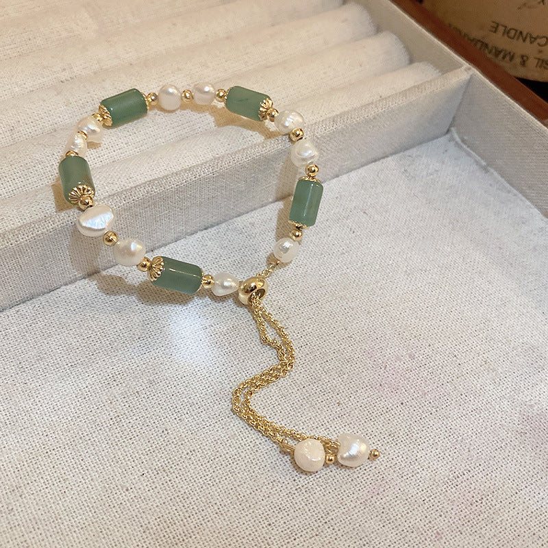 Baroque Freshwater Pearl Zircon Bracelet