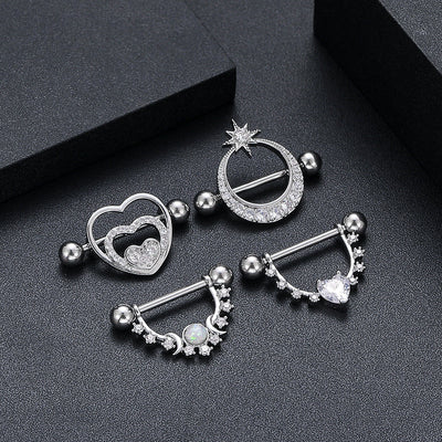 New Zircon Nipple Ring Piercing Jewelry Shopmisty