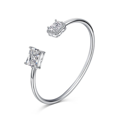 925 Sterling Silver Opening Bracelet Women's High Sense