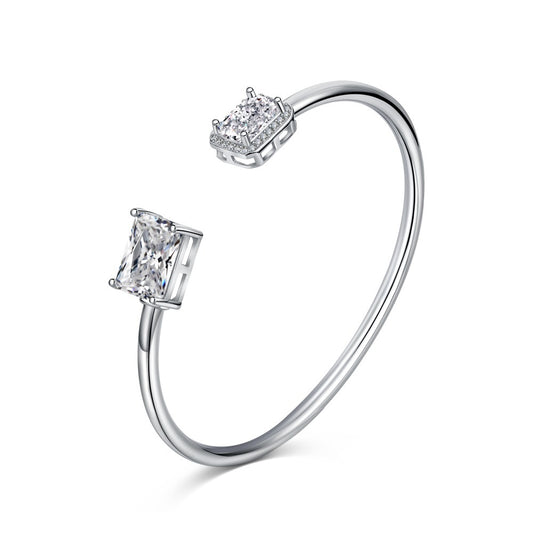 925 Sterling Silver Opening Bracelet Women's High Sense