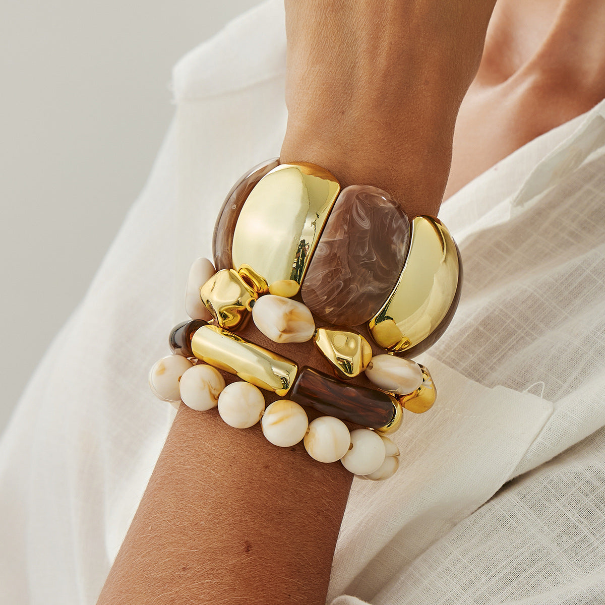 Beautiful Style Elastic String Beaded Bracelet Design Bracelet