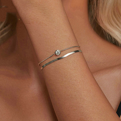 50 Points Shining Moissanite Double Layer Bracelet