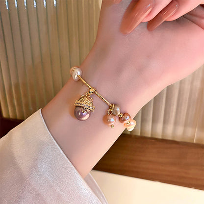 Baroque Freshwater Pearl Zircon Bracelet