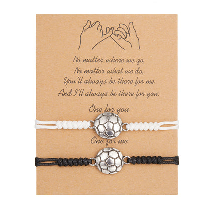 Black And White Mixed Color Basketball Bracelet