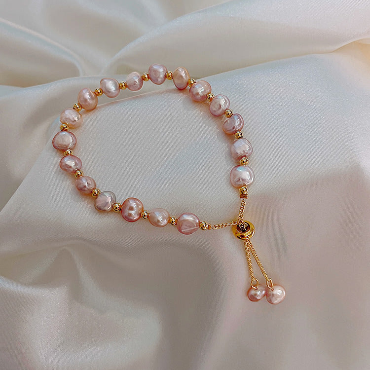 Baroque Freshwater Pearl Zircon Bracelet