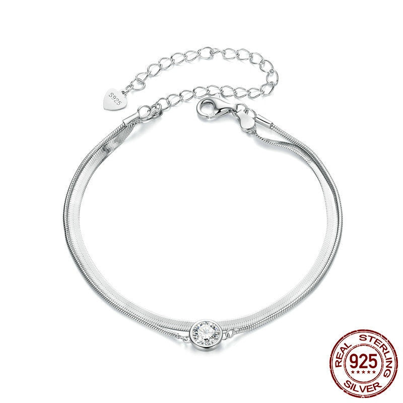 50 Points Shining Moissanite Double Layer Bracelet