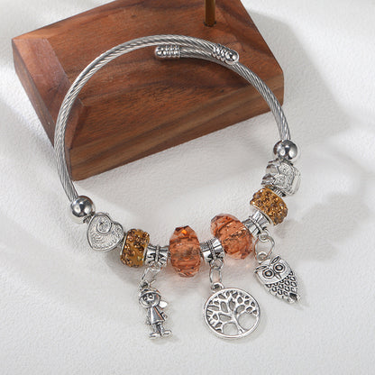 Alloy European And American Bead Bracelet