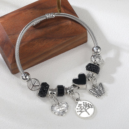 Alloy European And American Bead Bracelet