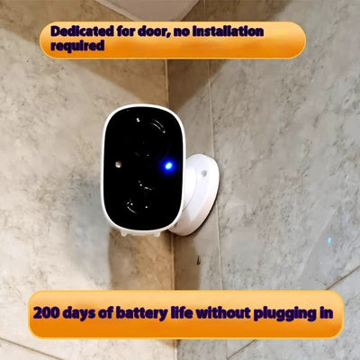 Battery Surveillance Camera Wireless Wifi Connection Mobile Phone Remote Plug-in Punch-free Shopmisty